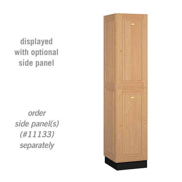 Salsbury Industries Wardrobe Locker, 16" W, 18" D, 76" H, (1) Wide, (2) Openings, Light Oak 12168LGT